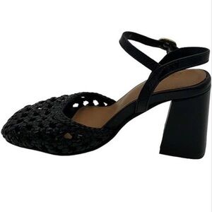 Seychelles Black Woven Heels